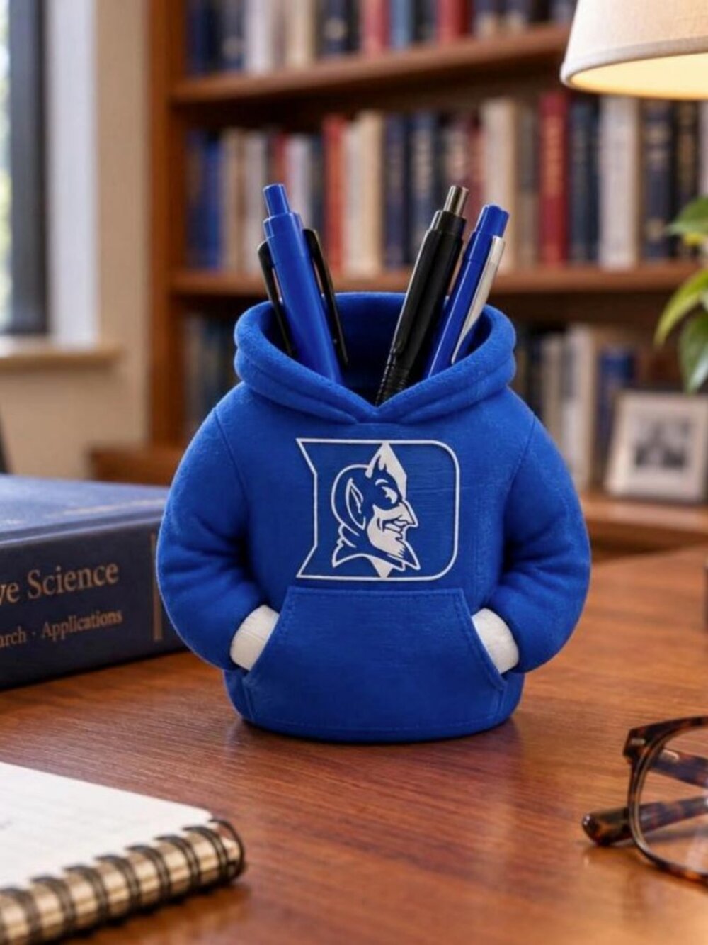 Duke Blue Devils Hoodie Pen Holder - 3D Printed Desk Organizer